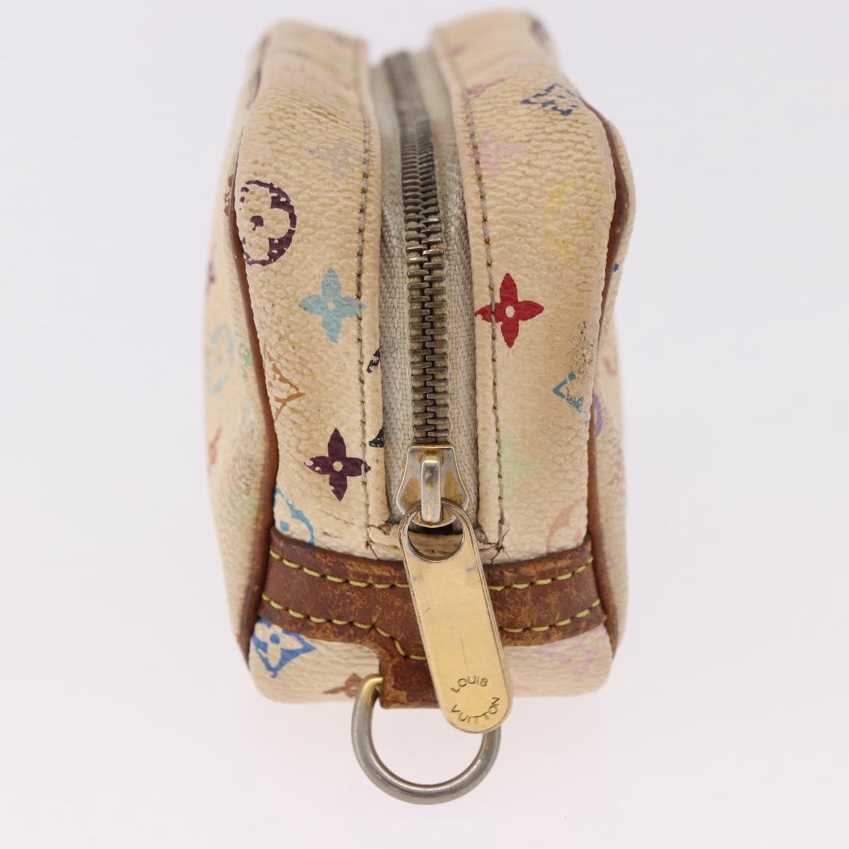 LOUIS VUITTON Monogram Multicolor Trousse Wapity Pouch White M58034 Auth 184255