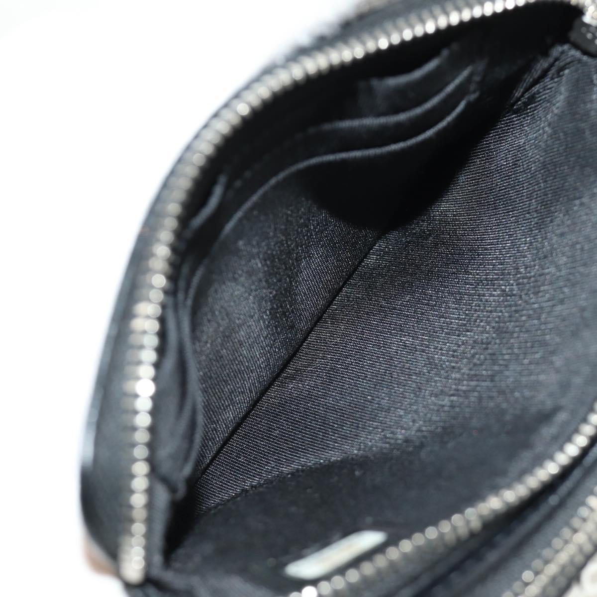 CHANEL Chain Shoulder Bag Sequin Black Silver CC Auth 184258SM