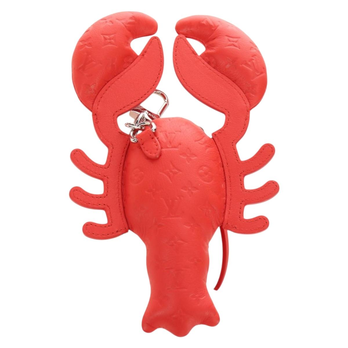 LOUIS VUITTON Monogram Lobster Bag Charm Bag Charm Red M03134 LV Auth 184260SM