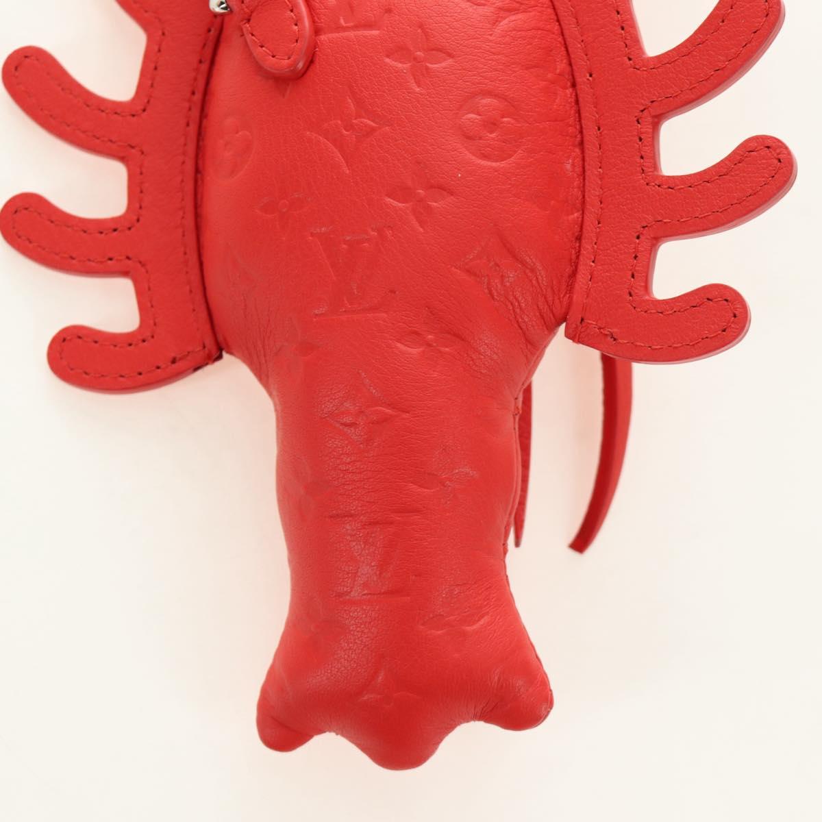 LOUIS VUITTON Monogram Lobster Bag Charm Bag Charm Red M03134 LV Auth 184260SM
