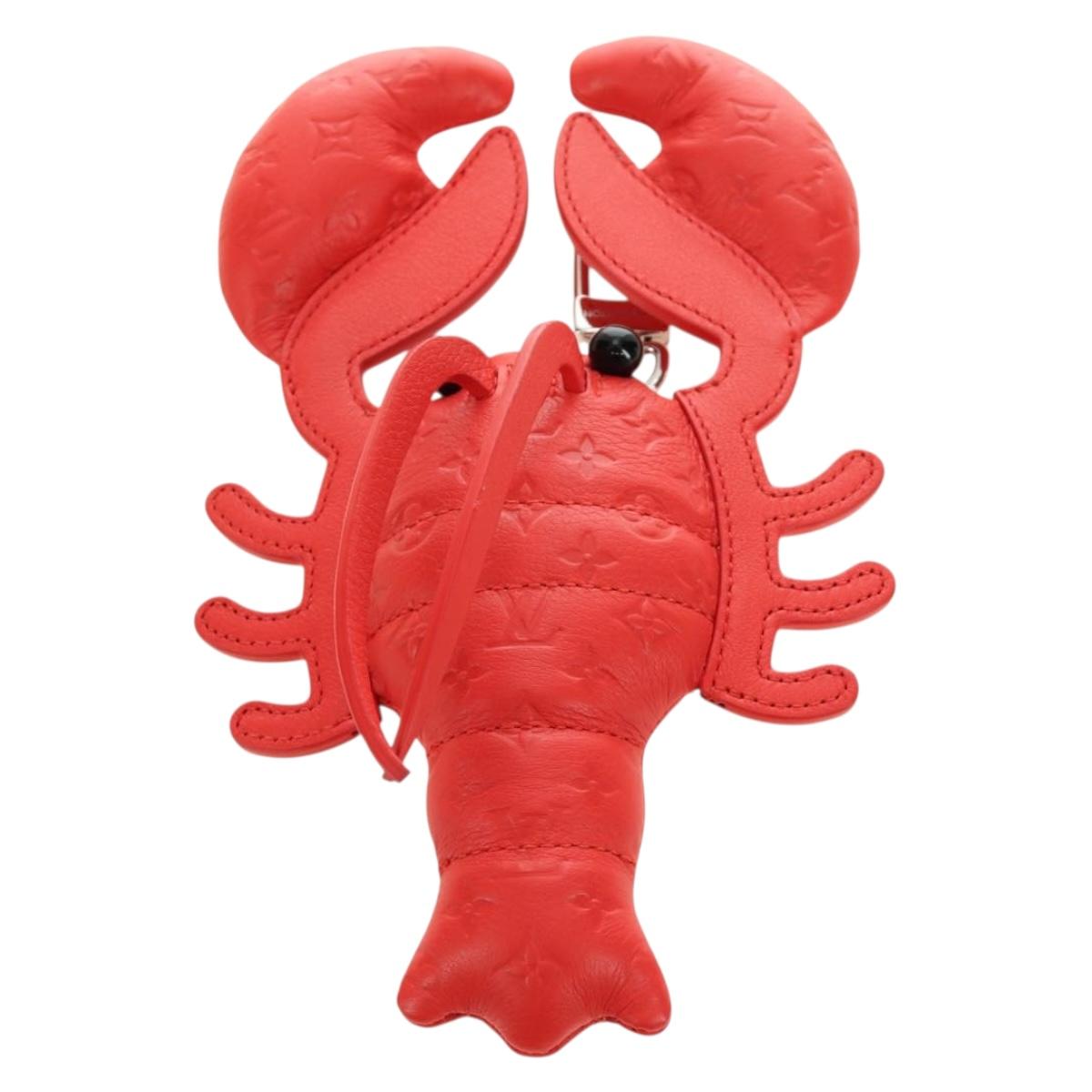 LOUIS VUITTON Monogram Lobster Bag Charm Bag Charm Red M03134 LV Auth 184260SM
