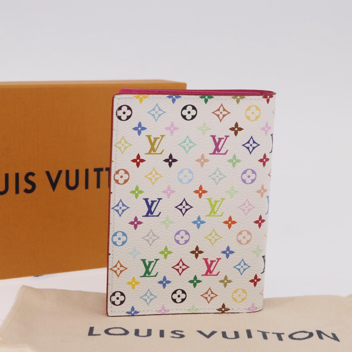 LOUIS VUITTON Multicolor Couverture Passport Case White M14178 Auth 184263SAM