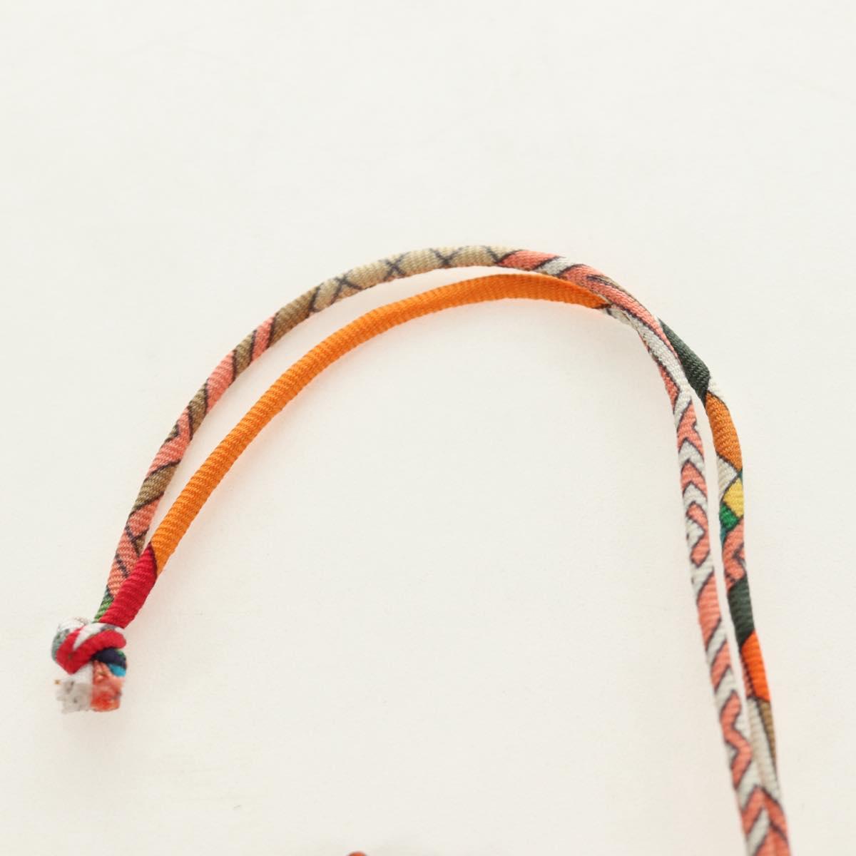 HERMES Petit H Charm Horse Bag Charm Leather Orange Auth 184264M