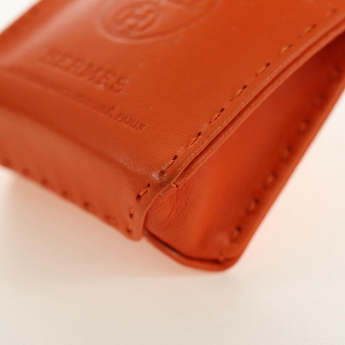 HERMES Sac Orange Charm Bag Leather Orange Auth 184265M
