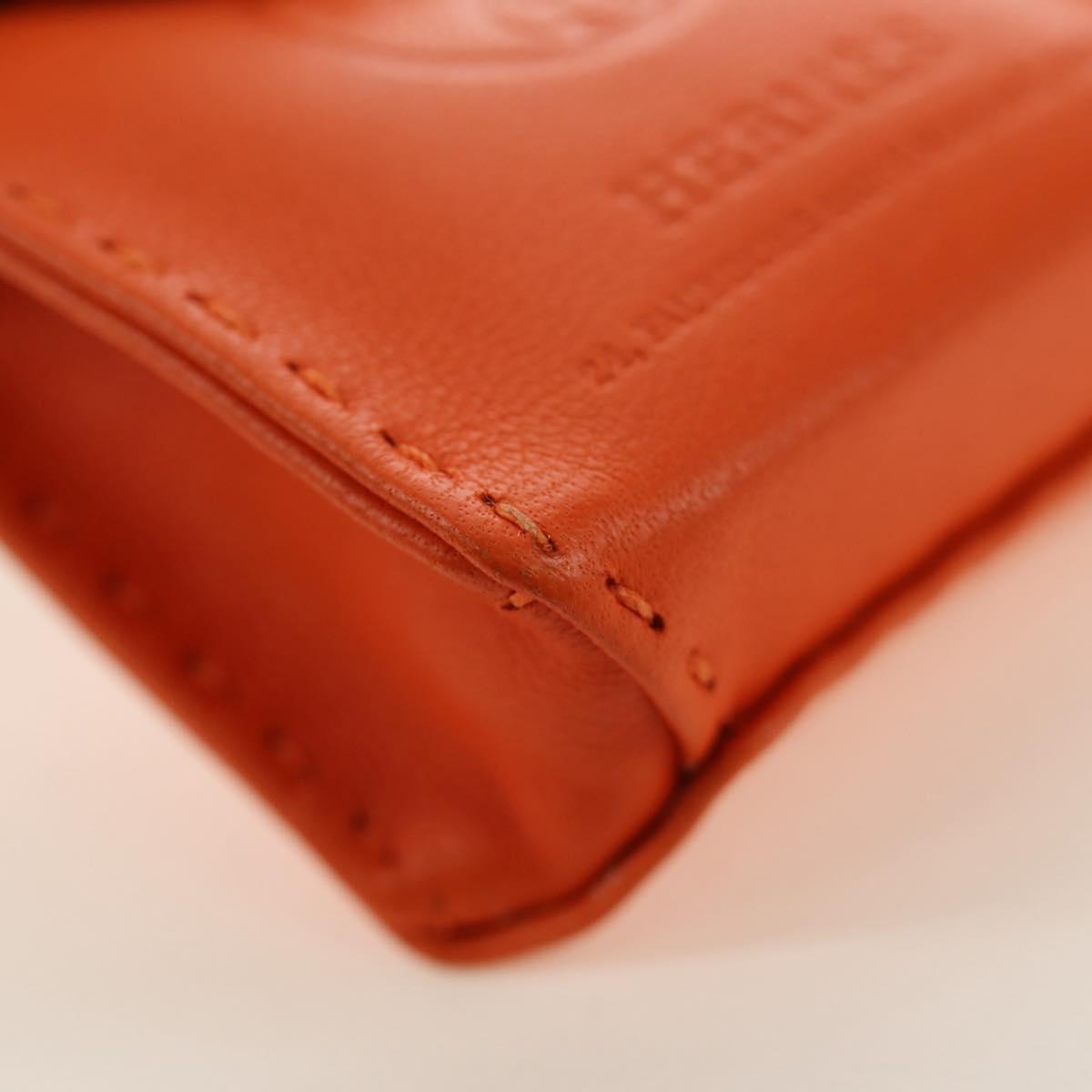 HERMES Sac Orange Charm Bag Leather Orange Auth 184265M
