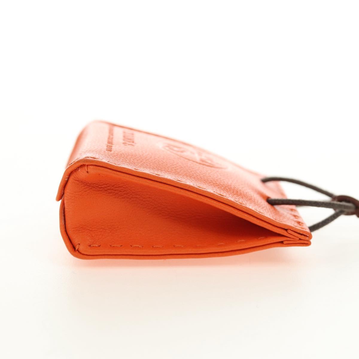 HERMES Sac Orange Charm Bag Leather Orange Auth 184265M