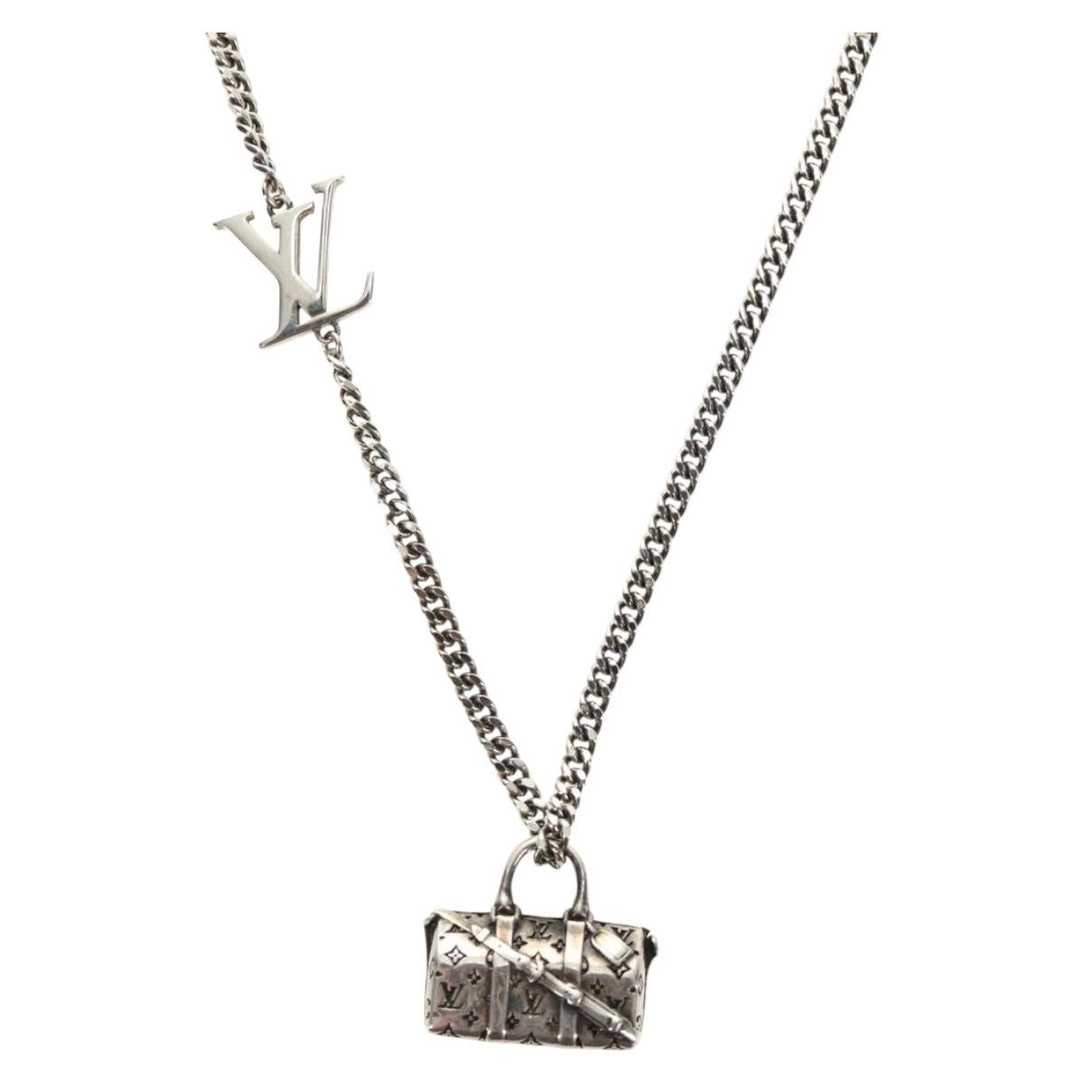 LOUIS VUITTON Keepall Collier LV Keepall Necklace metal M00914 LV Auth 184266M