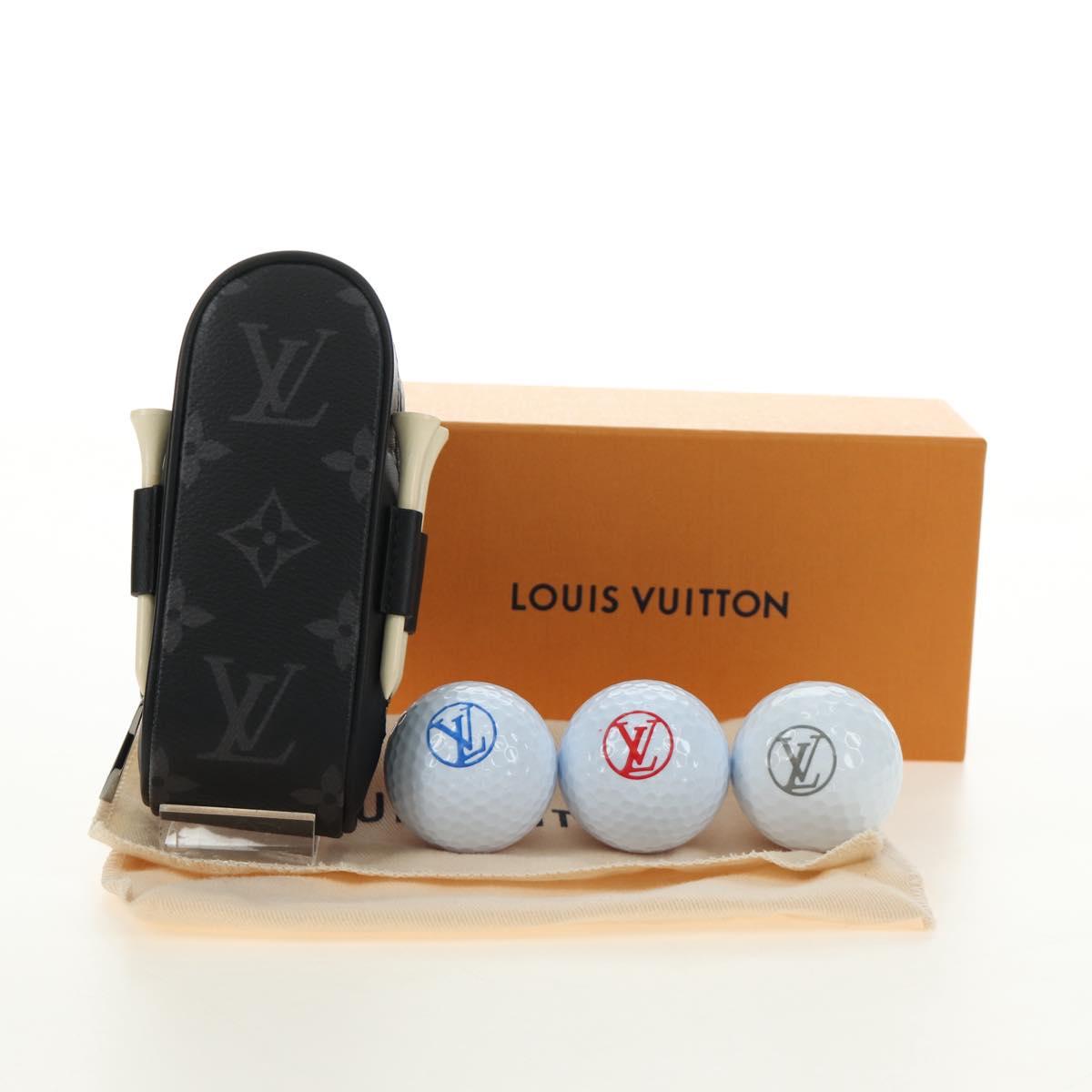 LOUIS VUITTON Monogram Eclipse Set Golf andrews Bag Charm GI0344 LV Auth 184267M