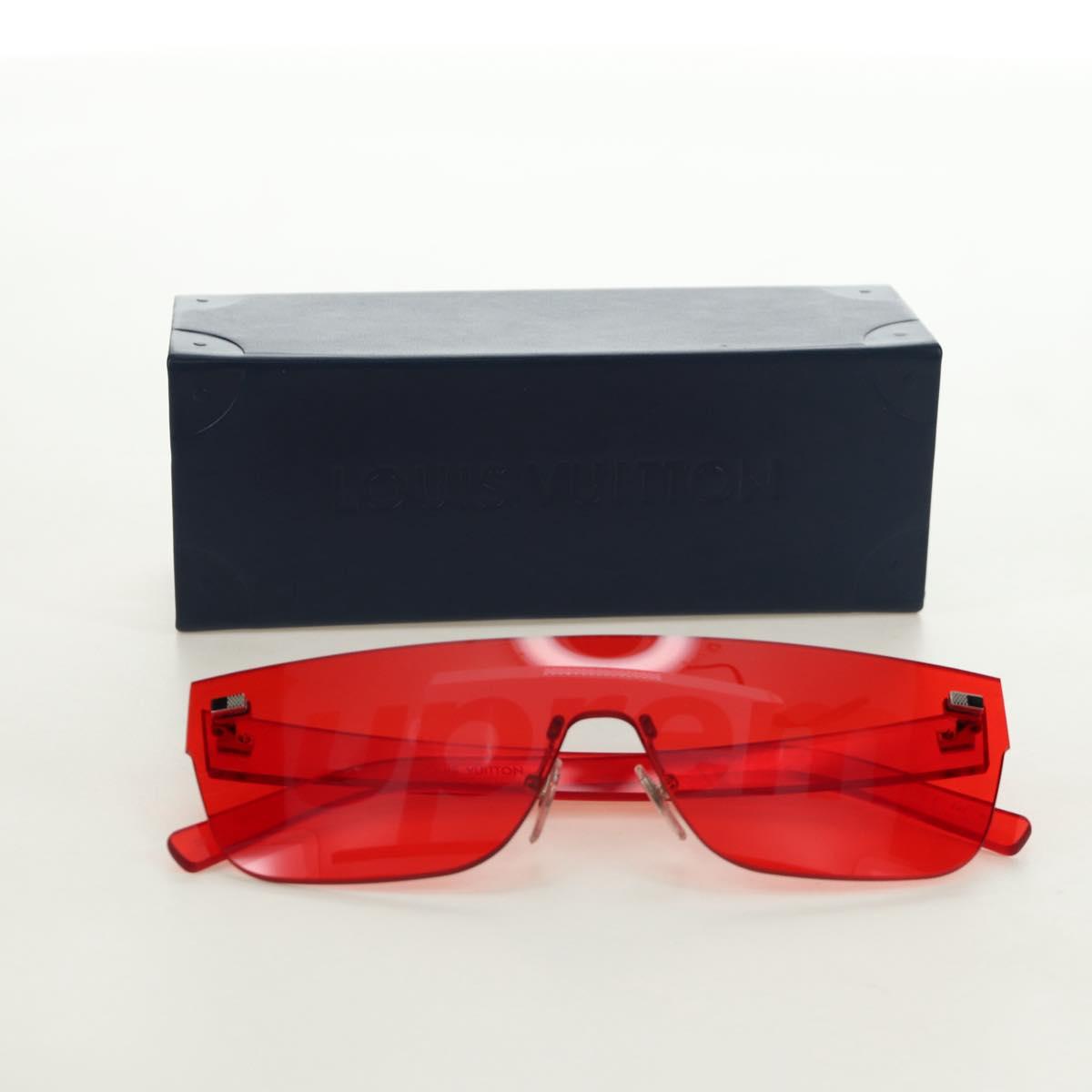 LOUIS VUITTON Monogram LV x Supreme Citymark SP Sunglasses plastic Auth 184270SM