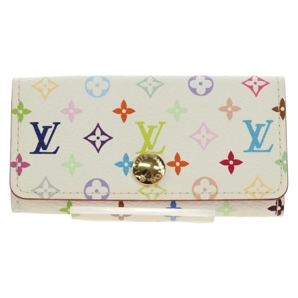 LOUIS VUITTON Monogram Multicolor Multicles 4 Key Case White M93731 Auth 184273M