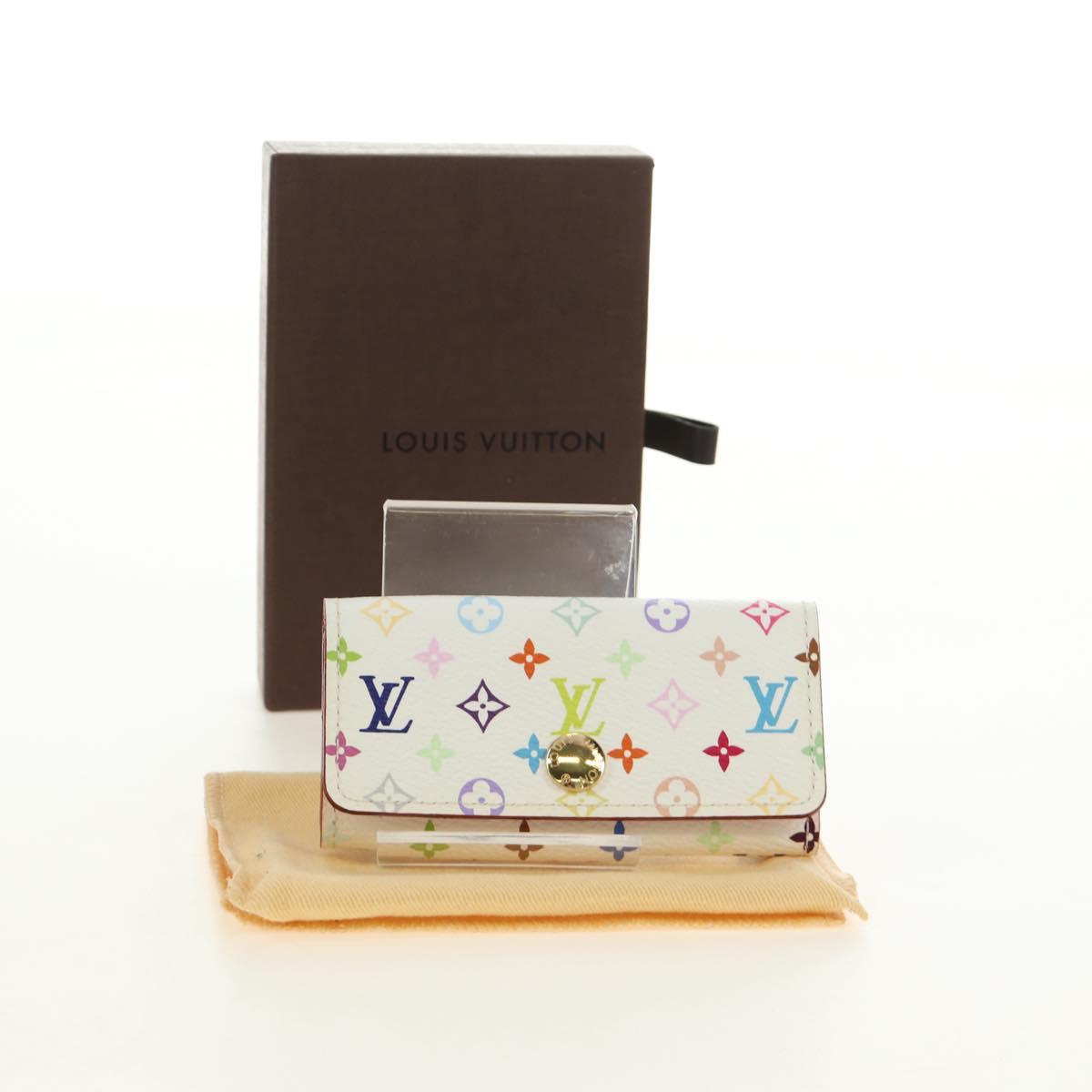 LOUIS VUITTON Monogram Multicolor Multicles 4 Key Case White M93731 Auth 184273M