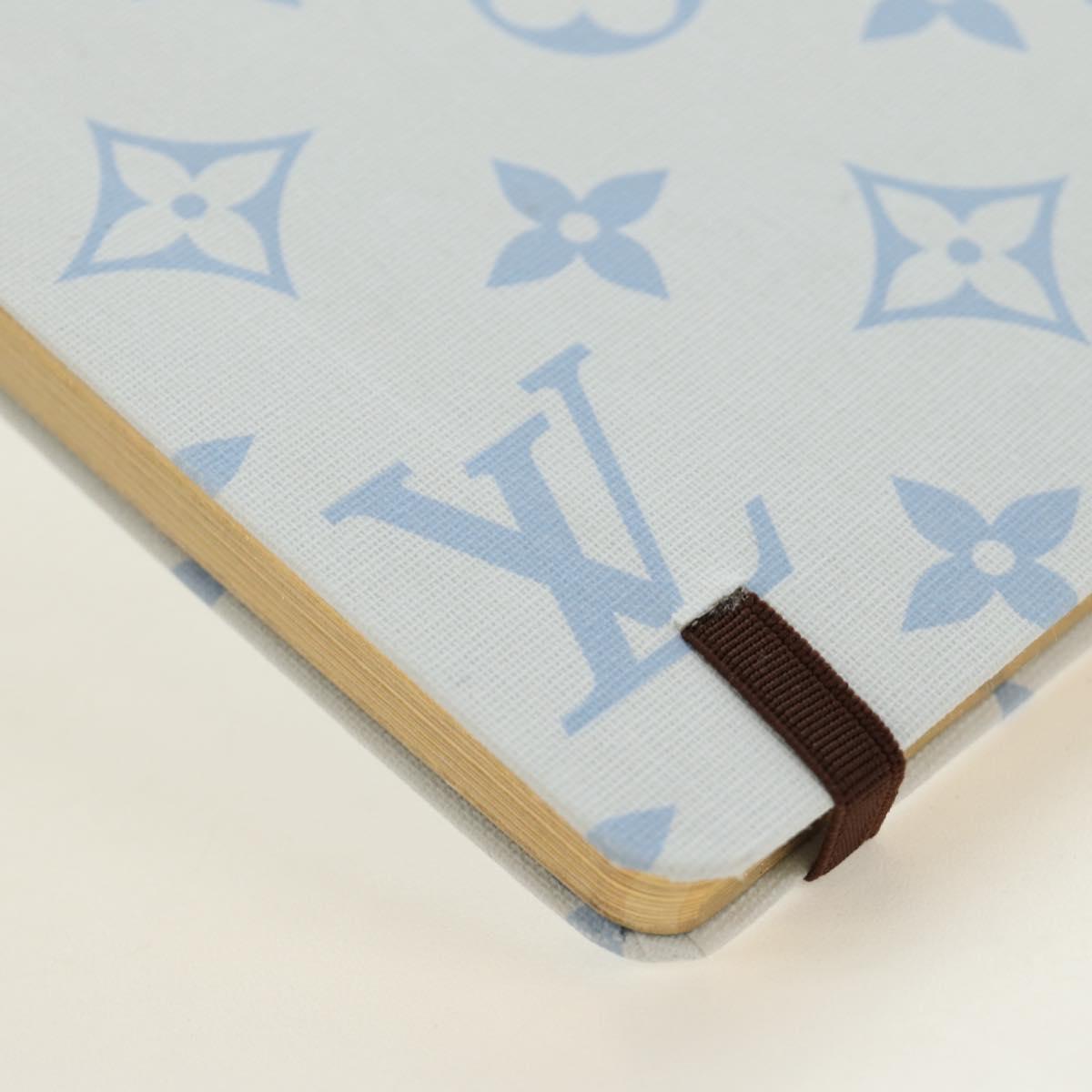 LOUIS VUITTON Monogram Notebook MM Jane Note Light Blue GI1119 Auth 184277M