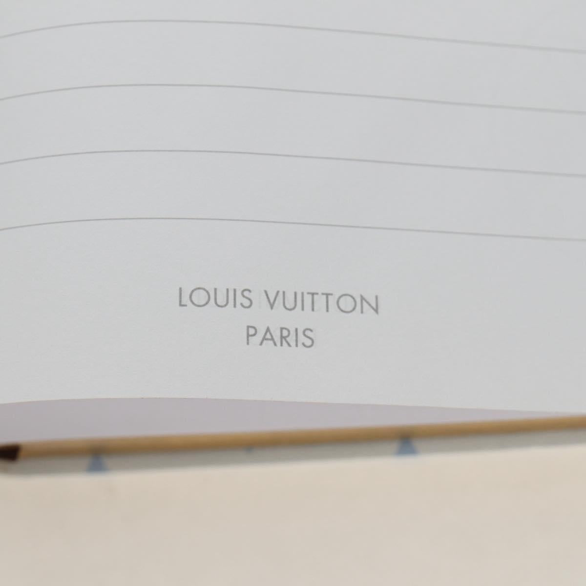 LOUIS VUITTON Monogram Notebook MM Jane Note Light Blue GI1119 Auth 184277M