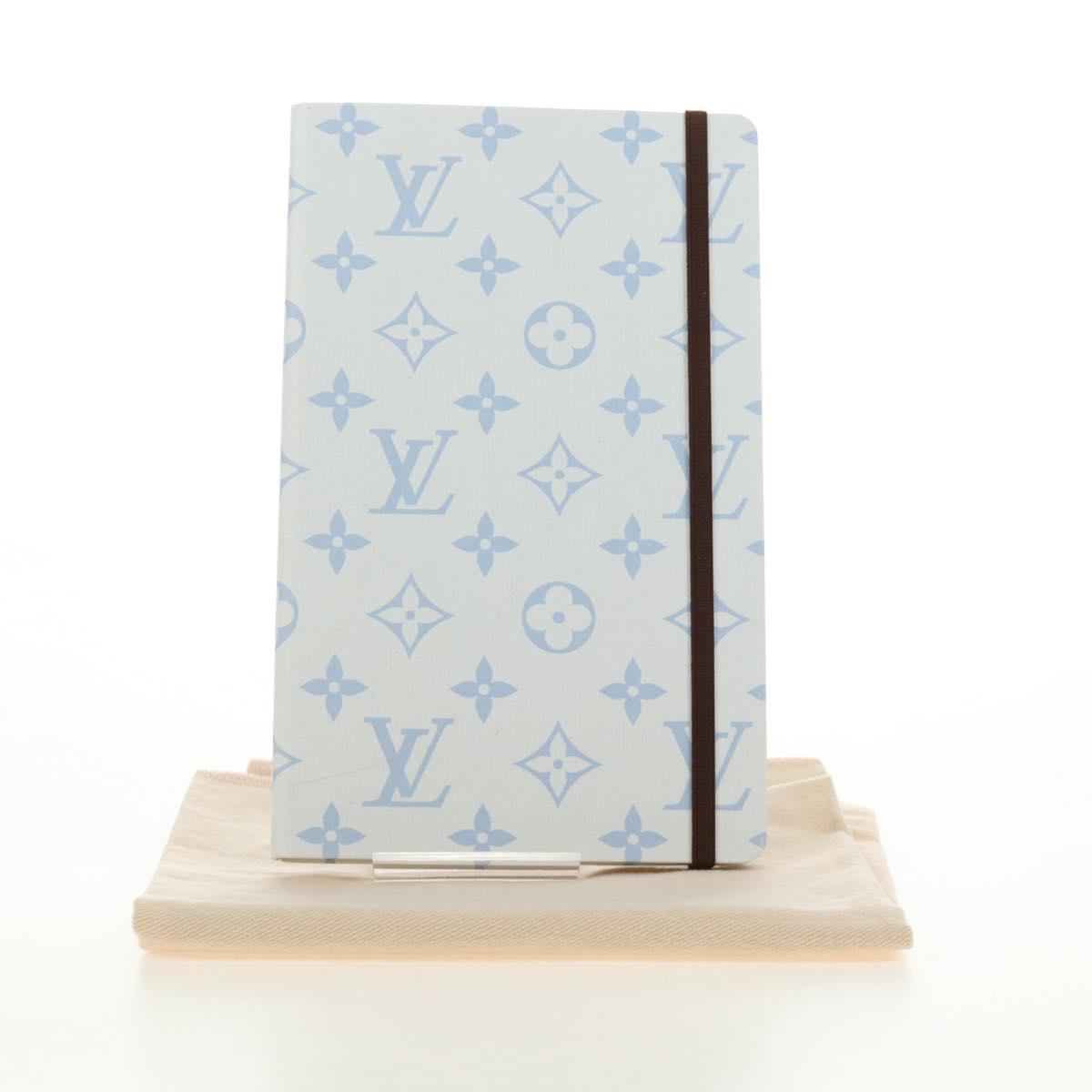 LOUIS VUITTON Monogram Notebook MM Jane Note Light Blue GI1119 Auth 184277M