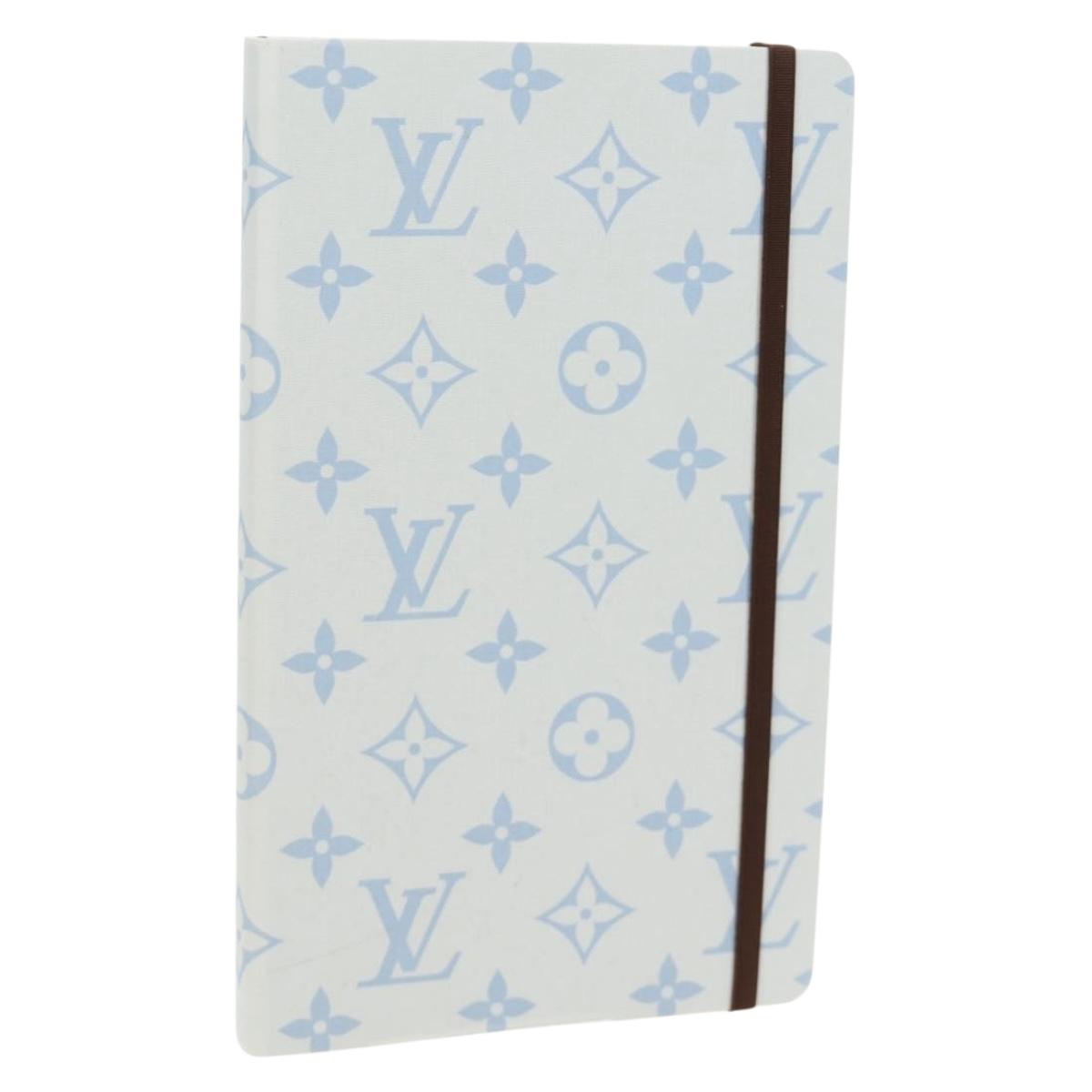 LOUIS VUITTON Monogram Notebook MM Jane Note Light Blue GI1119 Auth 184277M