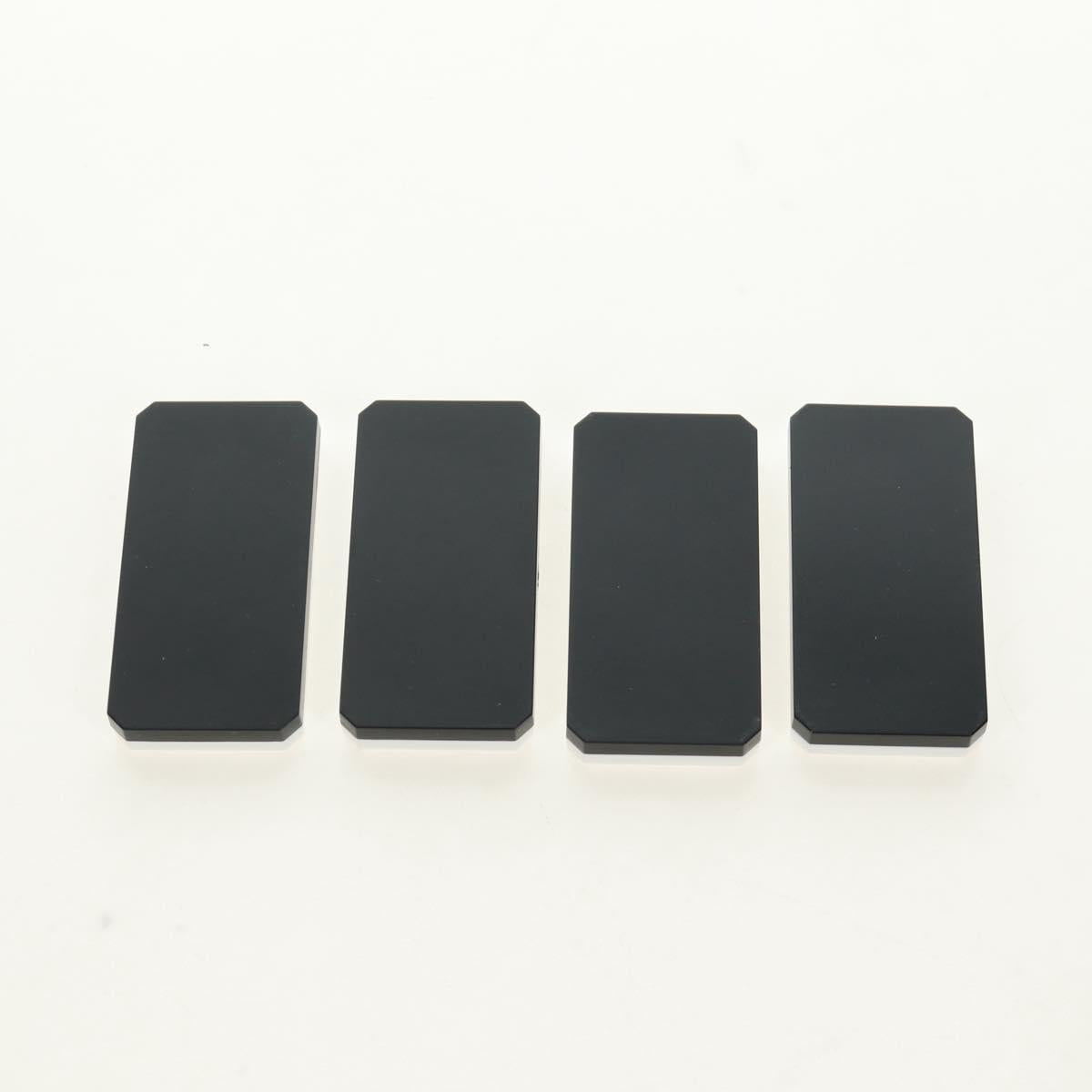 CHANEL Domino plastic Black CC Auth 184280M
