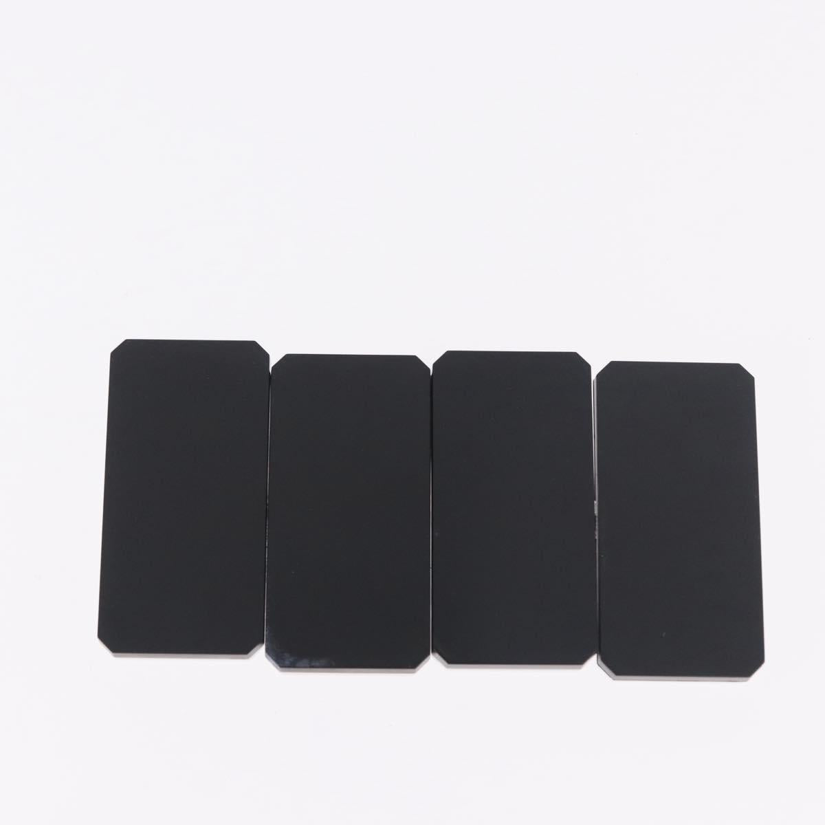 CHANEL Domino plastic Black CC Auth 184280M