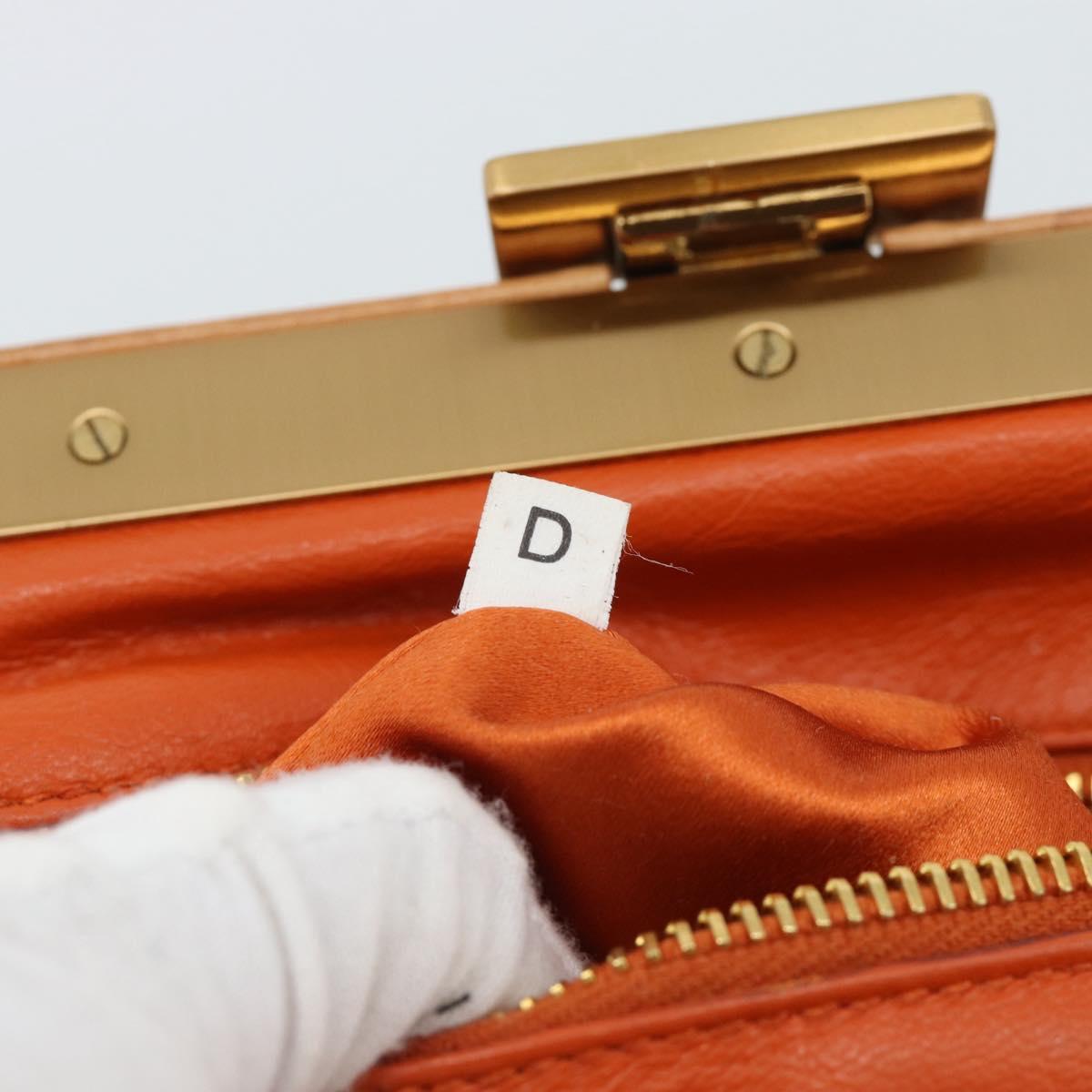 PRADA Chain Shoulder Bag Canvas Brown Gold Auth 184304A