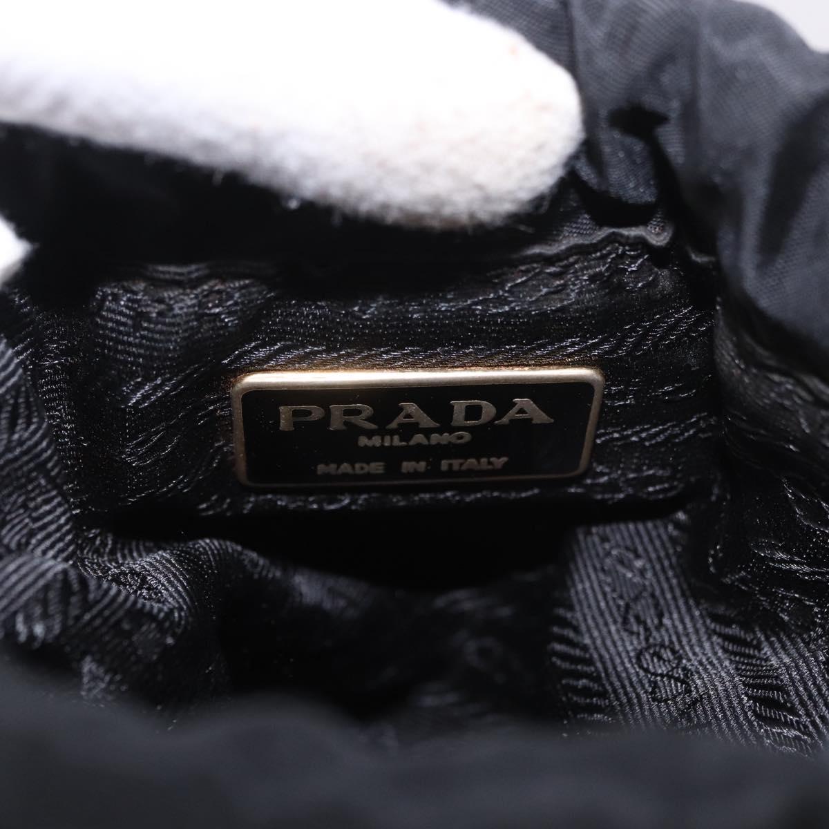 PRADA Purse Pouch Nylon Black Auth 184311