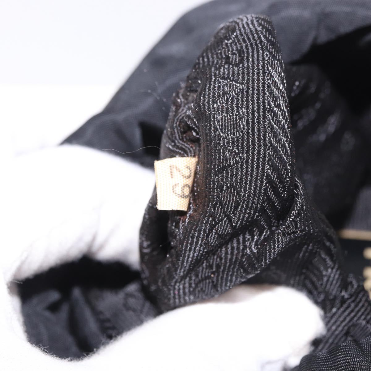 PRADA Purse Pouch Nylon Black Auth 184311