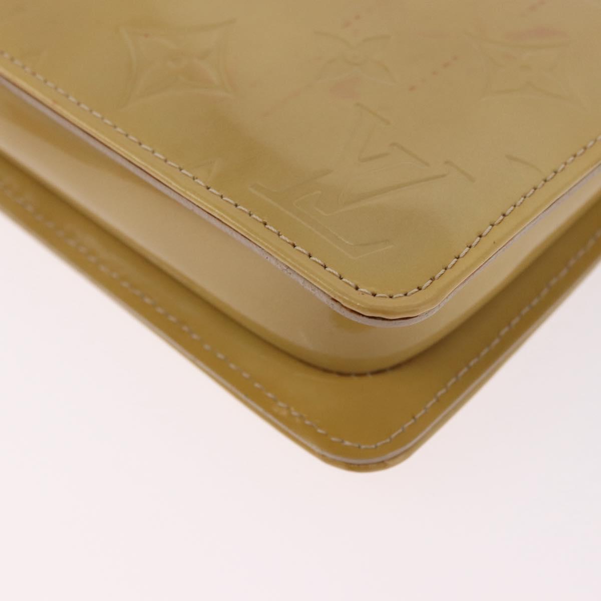 LOUIS VUITTON Monogram Vernis Lexington Pouch Beige M91010 LV Auth 184312