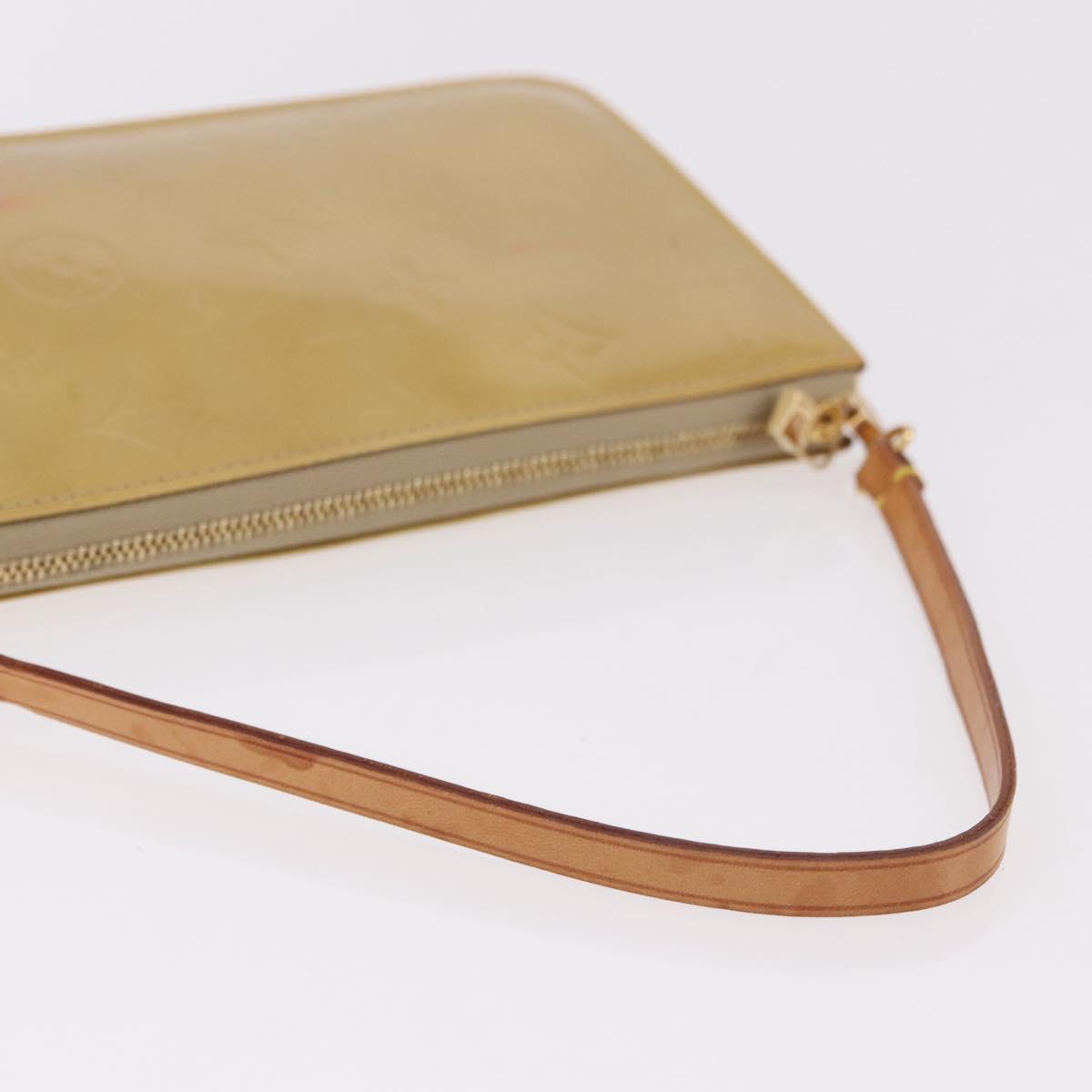 LOUIS VUITTON Monogram Vernis Lexington Pouch Beige M91010 LV Auth 184312