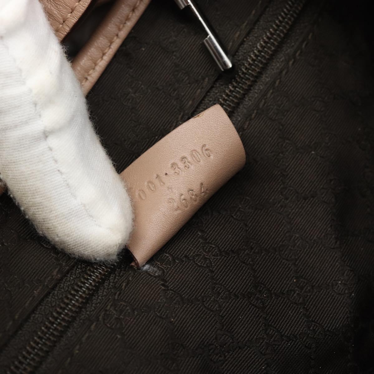 GUCCI Sherry Line Jackie Shoulder Bag Suede Pink Silver 001 3306 Auth 184319V