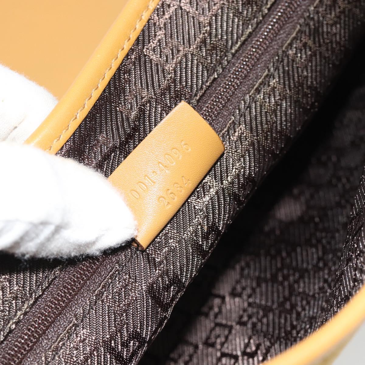 GUCCI Bamboo Jackie Shoulder Bag Suede Beige Gold 001 4096 Auth 184325V