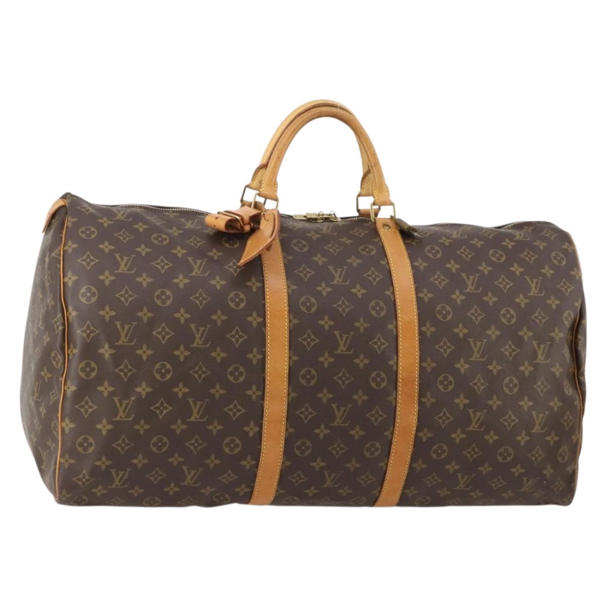 LOUIS VUITTON Monogram Keepall 60 Boston Bag M41422 LV Auth 184326A