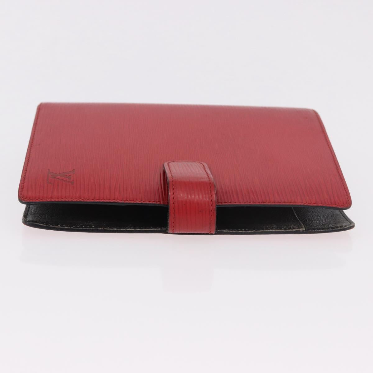 LOUIS VUITTON Epi Agenda MM Day Planner Cover Red R20047 LV Auth 184327