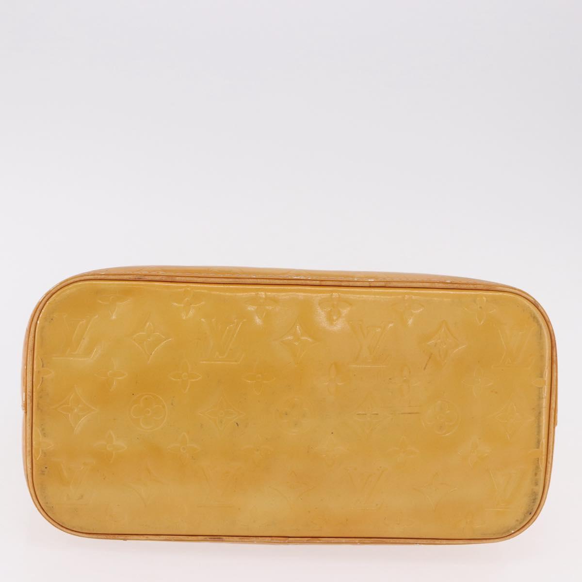 LOUIS VUITTON Monogram Vernis Houston Hand Bag Beige M91004 LV Auth 184328