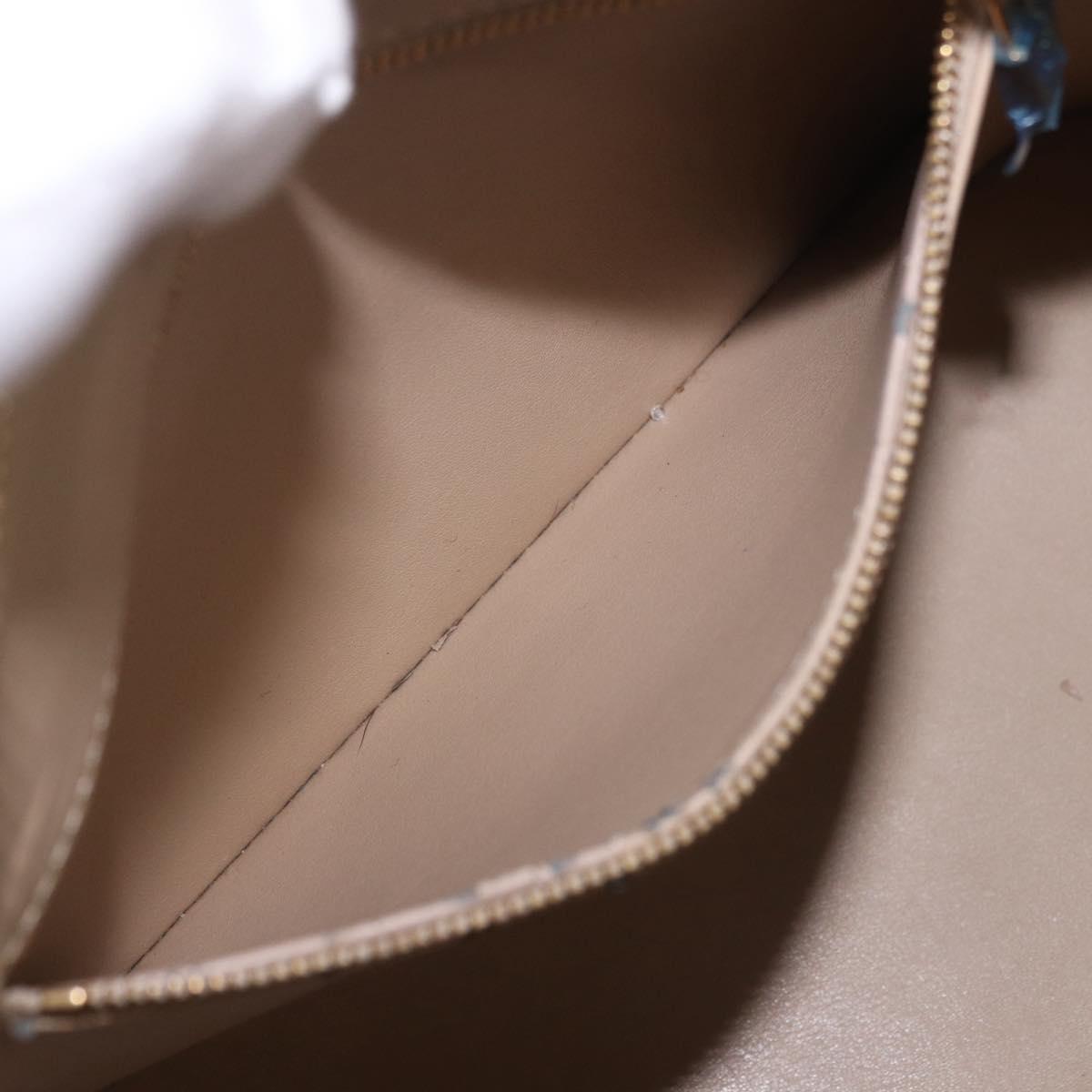 LOUIS VUITTON Monogram Vernis Houston Hand Bag Beige M91004 LV Auth 184328