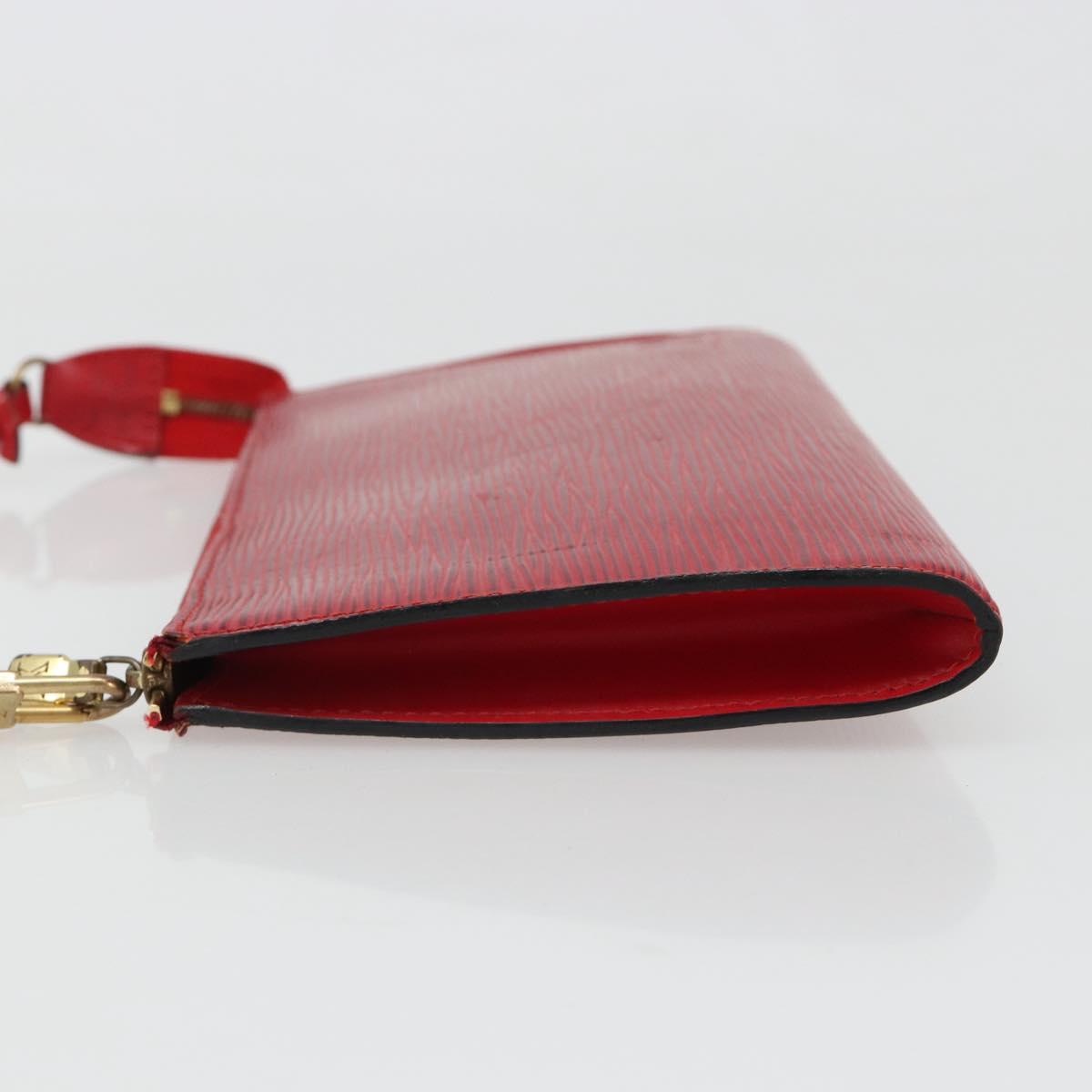 LOUIS VUITTON Epi Pochette Accessoires Pouch Red M52947 LV Auth 184334
