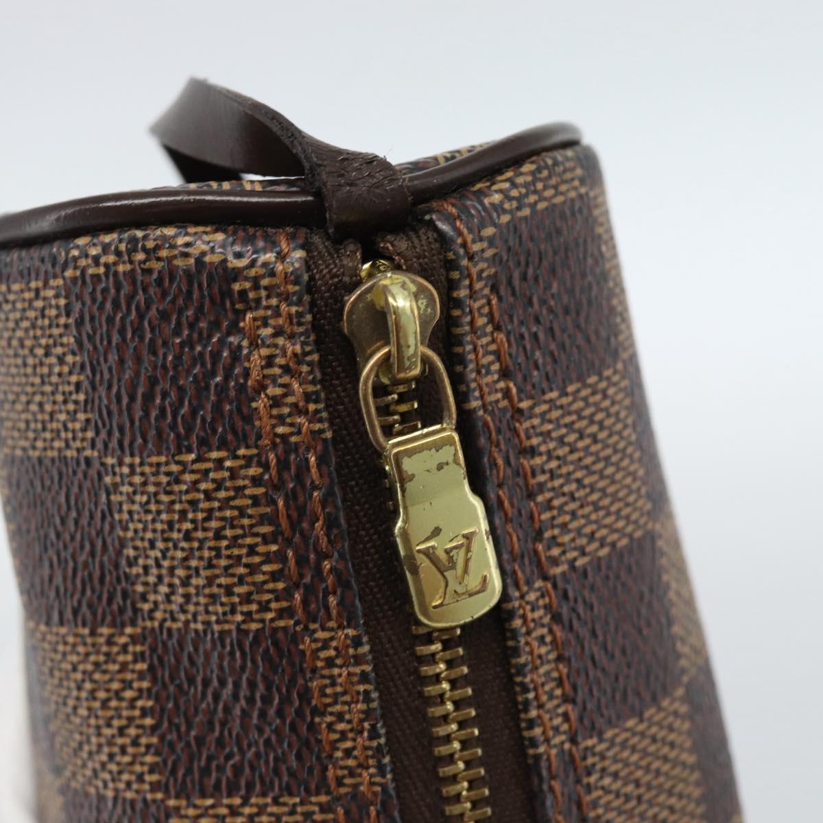 LOUIS VUITTON Damier Ebene Papillon Pouch LV Auth 184346