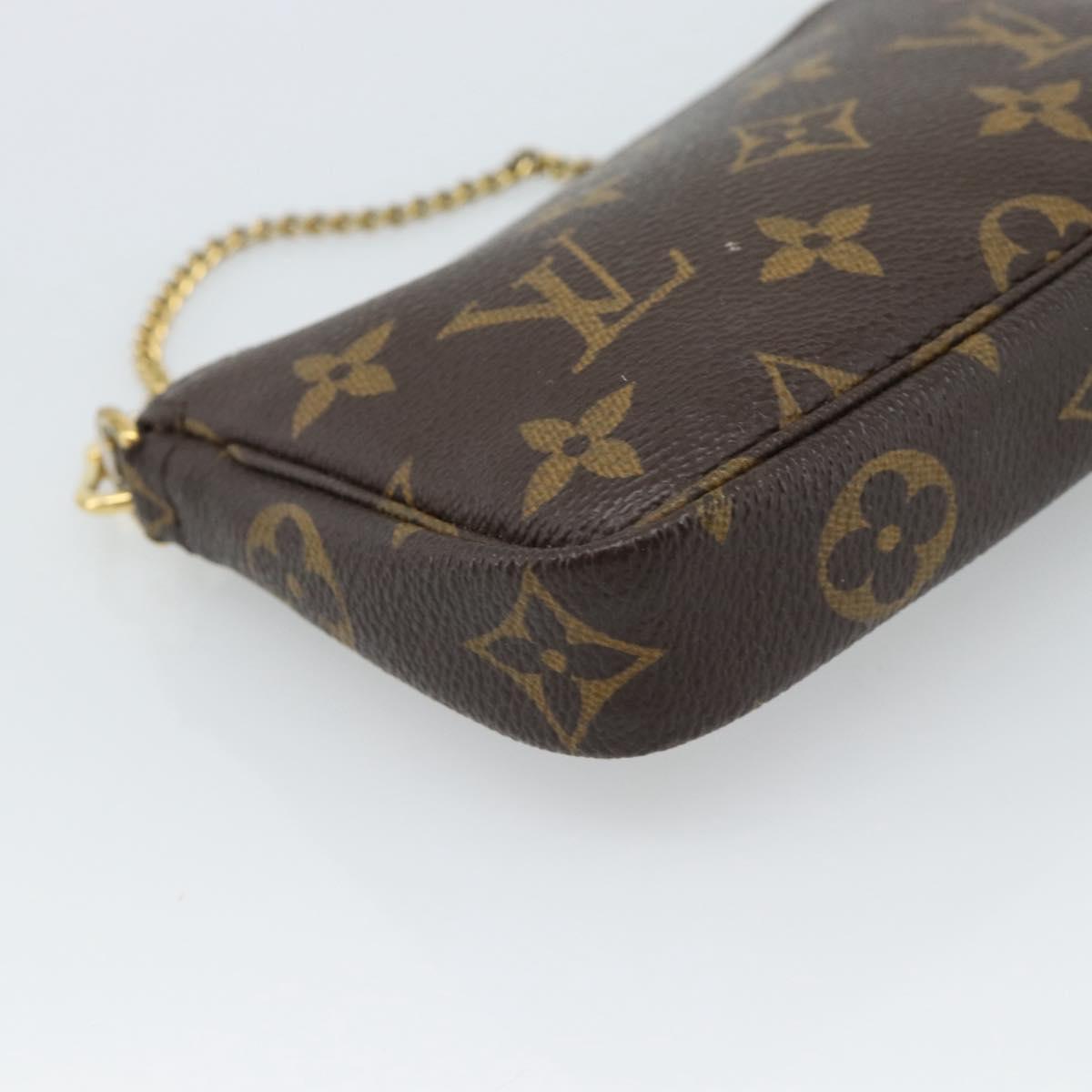 LOUIS VUITTON Monogram Mini Pochette Accessoires Pouch N41667 LV Auth 184348A