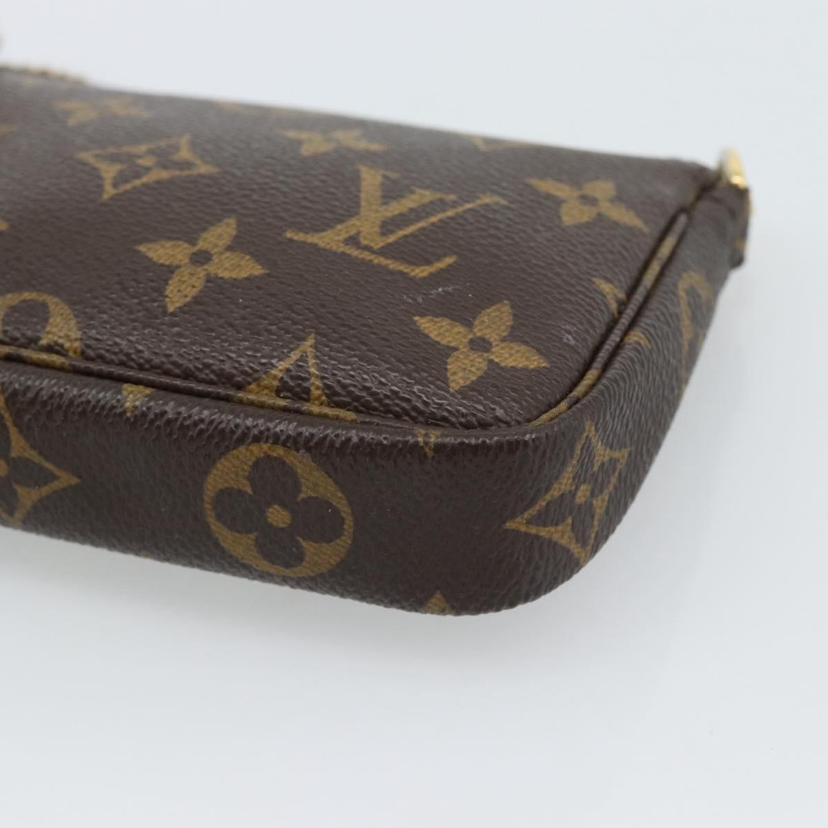 LOUIS VUITTON Monogram Mini Pochette Accessoires Pouch N41667 LV Auth 184348A