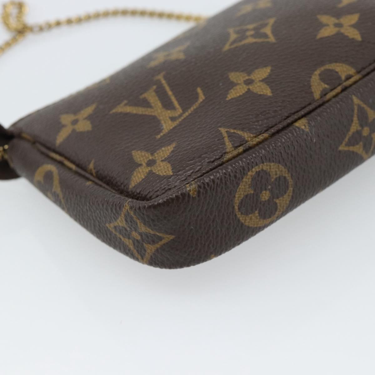 LOUIS VUITTON Monogram Mini Pochette Accessoires Pouch N41667 LV Auth 184348A