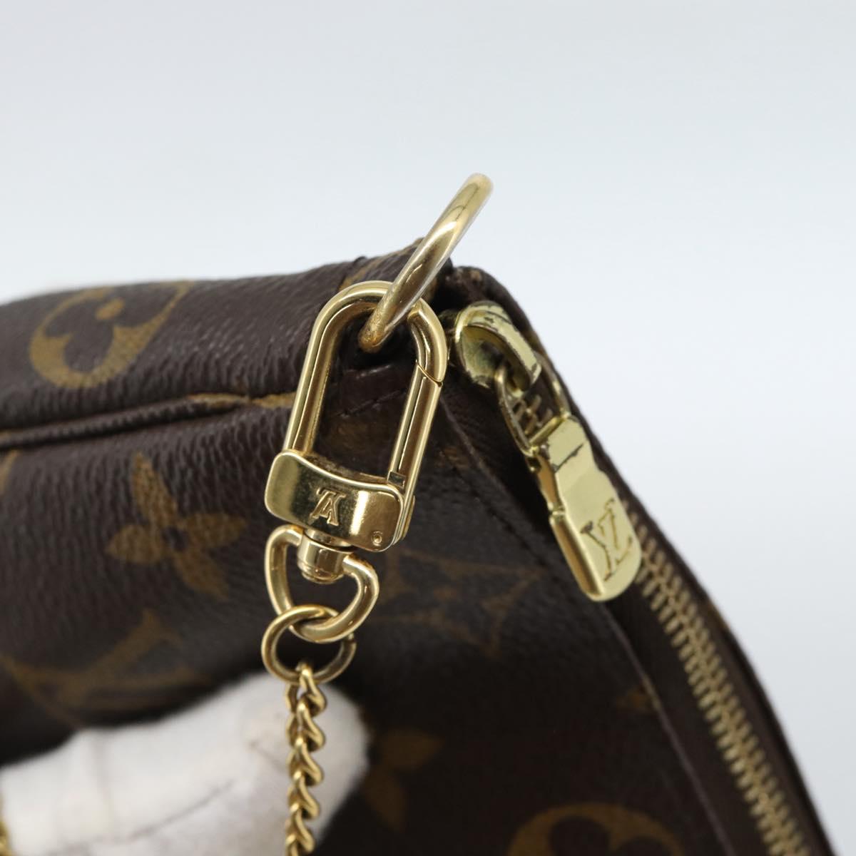 LOUIS VUITTON Monogram Mini Pochette Accessoires Pouch N41667 LV Auth 184348A