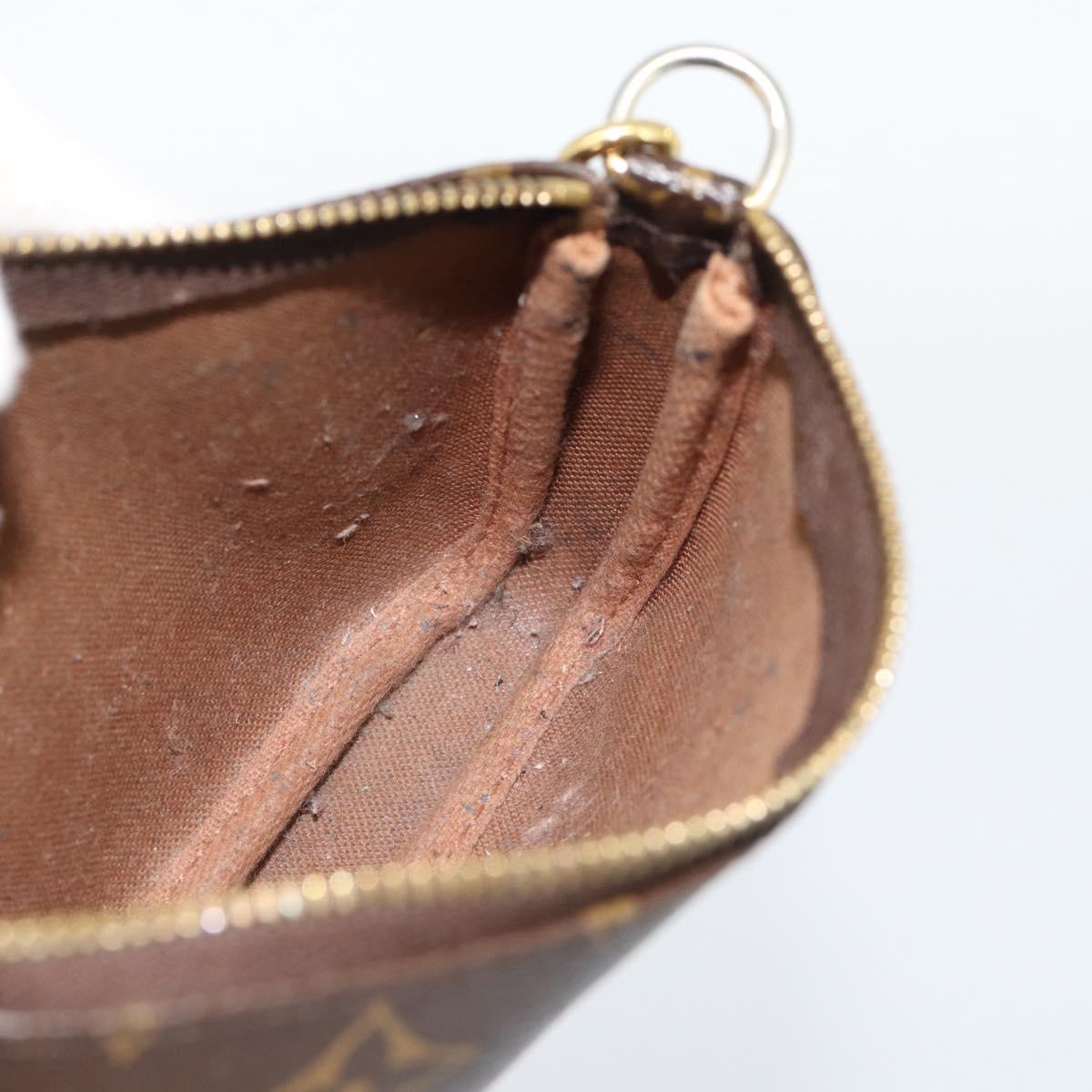 LOUIS VUITTON Monogram Mini Pochette Accessoires Pouch N41667 LV Auth 184348A