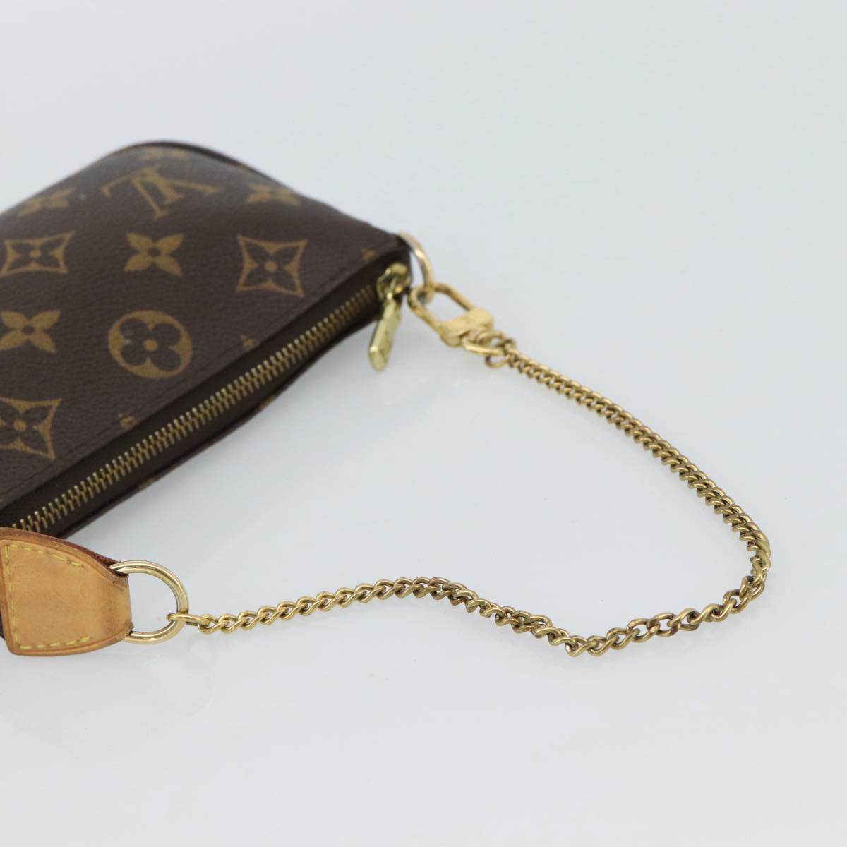 LOUIS VUITTON Monogram Mini Pochette Accessoires Pouch N41667 LV Auth 184348A