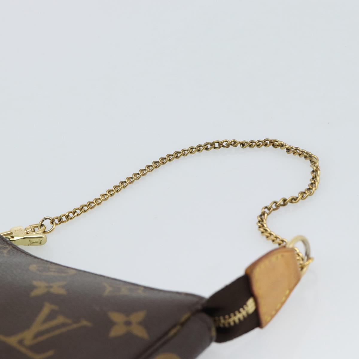 LOUIS VUITTON Monogram Mini Pochette Accessoires Pouch N41667 LV Auth 184348A