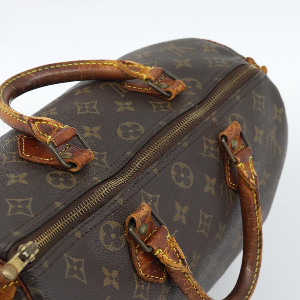 LOUIS VUITTON Monogram Speedy 30 Hand Bag M41526 LV Auth 184356
