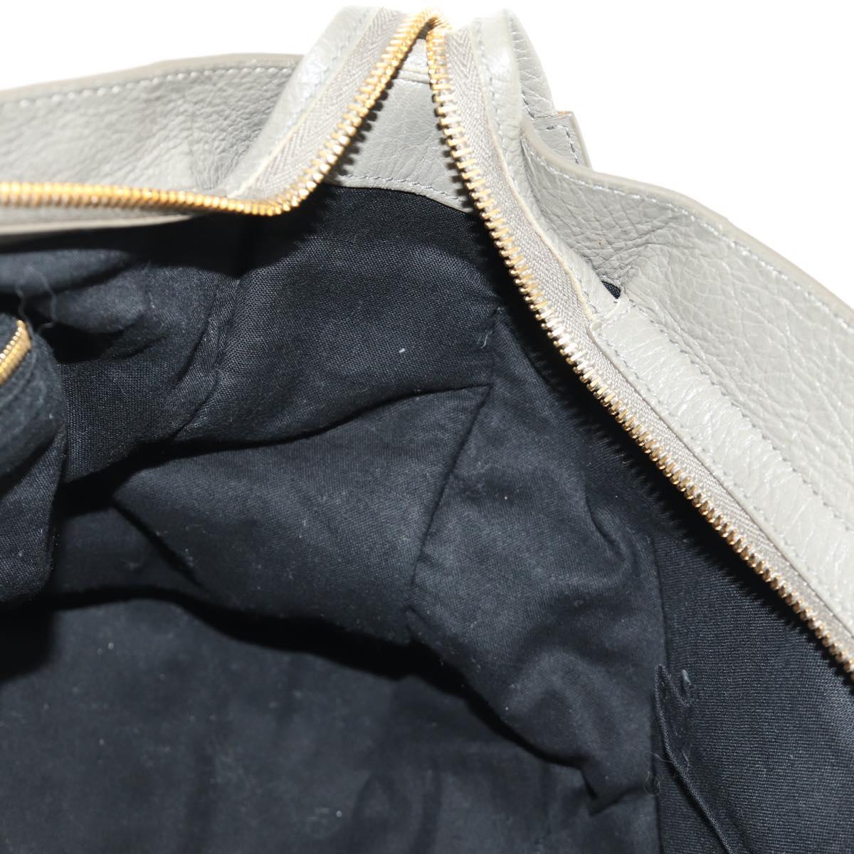 BALENCIAGA The Giant City Hand Bag Leather 2way Gray Gold 281770 Auth 184362M