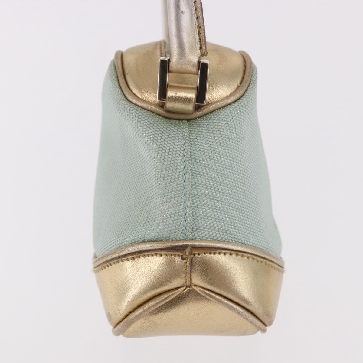 GUCCI Hand Bag Canvas Leather Light Blue 039 1133 Auth 184368A
