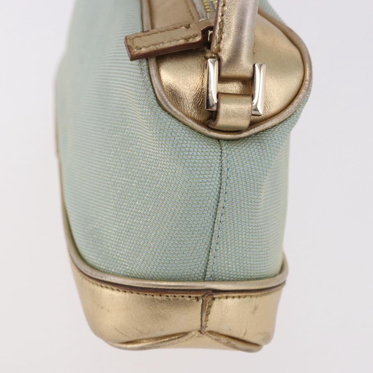 GUCCI Hand Bag Canvas Leather Light Blue 039 1133 Auth 184368A