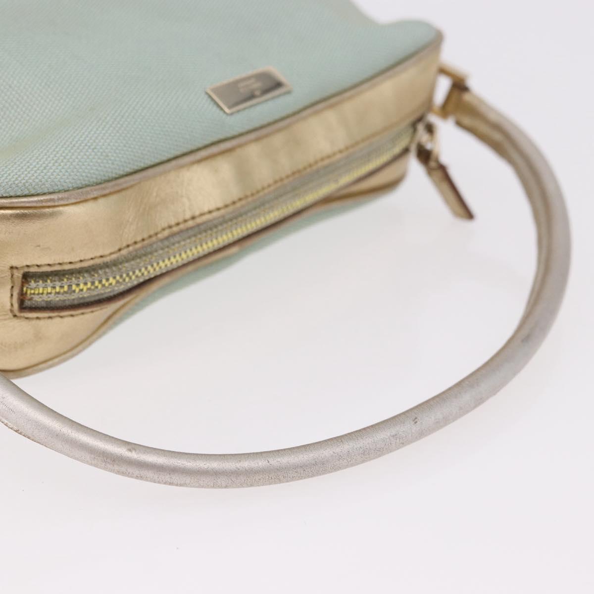 GUCCI Hand Bag Canvas Leather Light Blue 039 1133 Auth 184368A