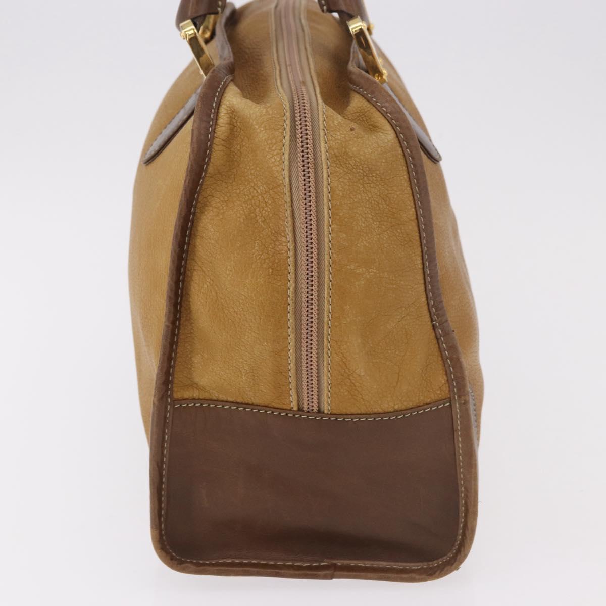 LOEWE Amazona 32 Hand Bag Leather Brown Gold Auth 184369