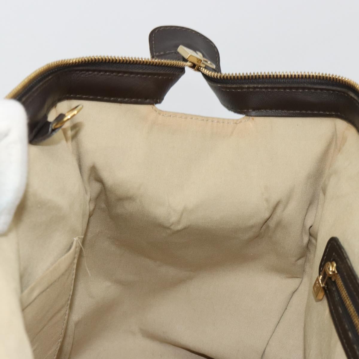 LOUIS VUITTON Monogram Mini Josephine PM Hand Bag Khaki M92215 LV Auth 184371