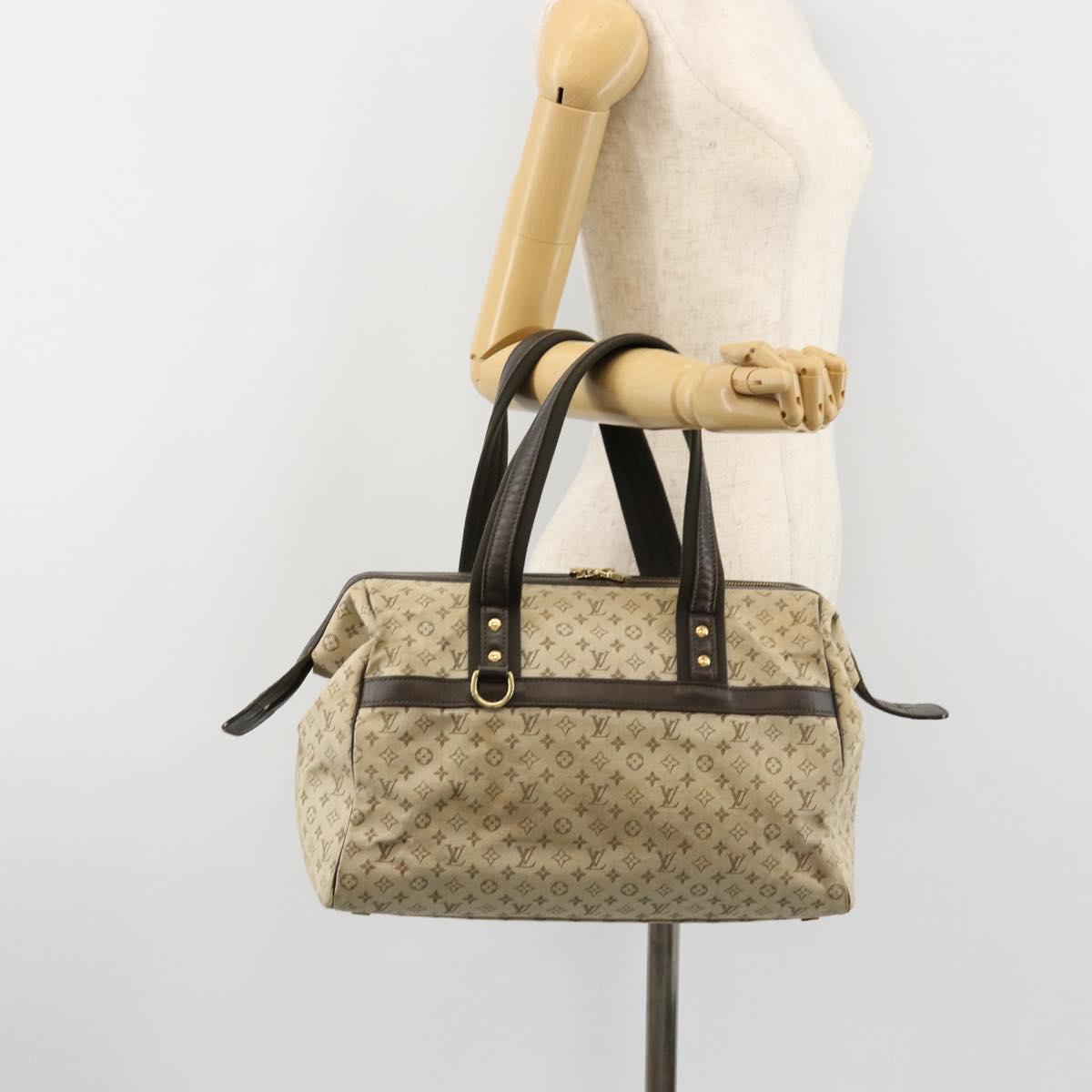 LOUIS VUITTON Monogram Mini Josephine PM Hand Bag Khaki M92215 LV Auth 184371