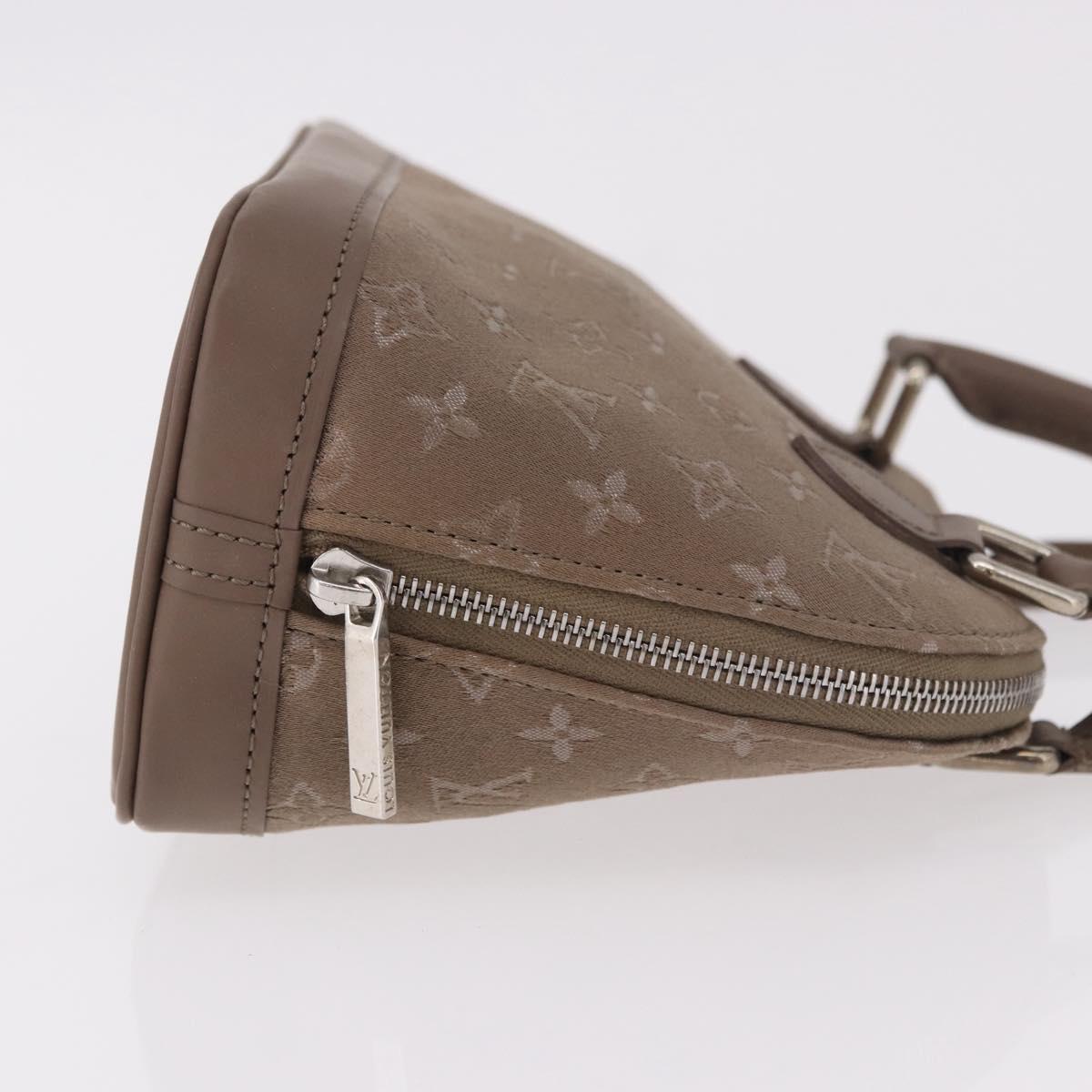 LOUIS VUITTON Monogram Satin Little Alma Hand Bag Gray M92147 LV Auth 184372